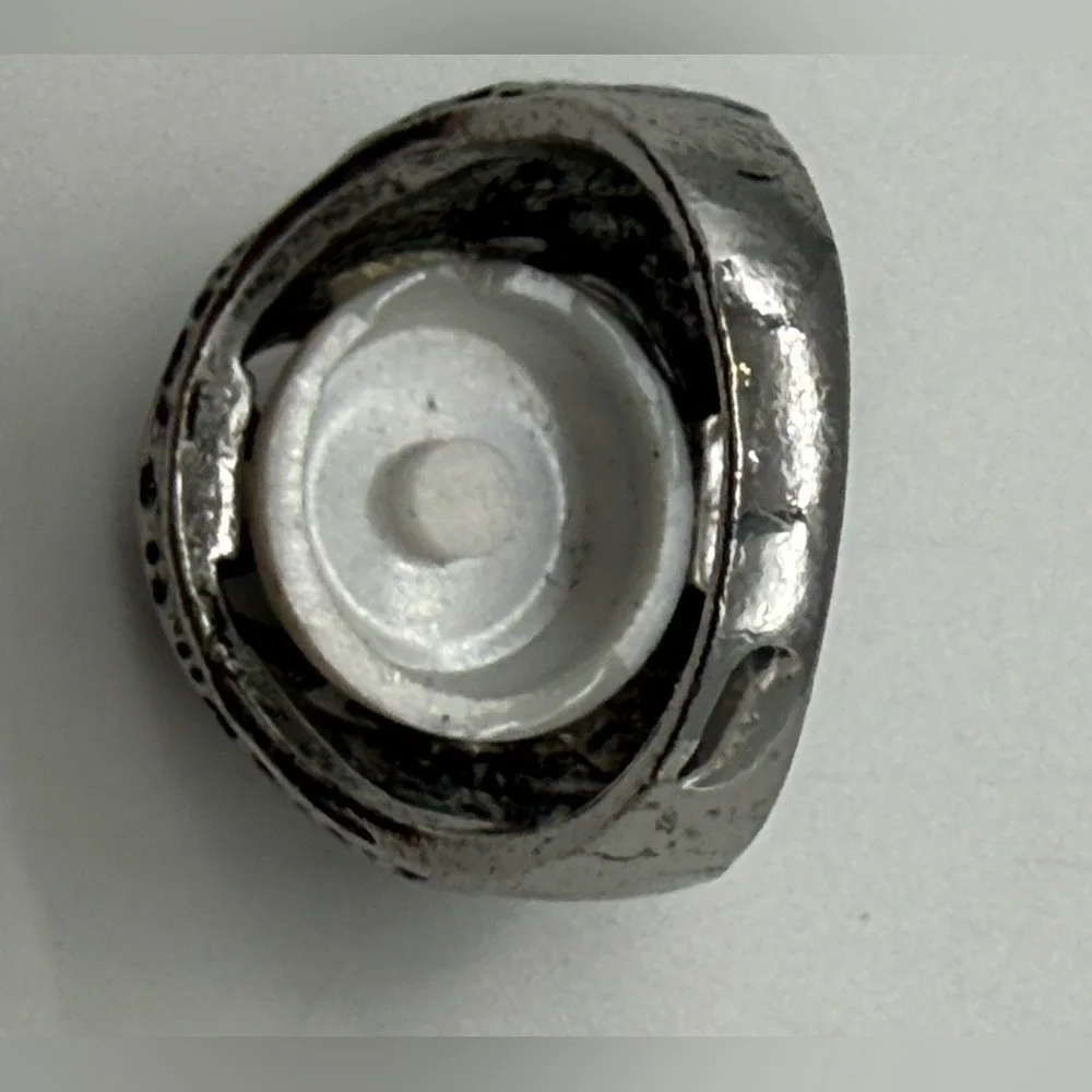 Mens Vintage‎ Y2K Eyeball Ring Blue Evil Eye Gothic Fang Size 11